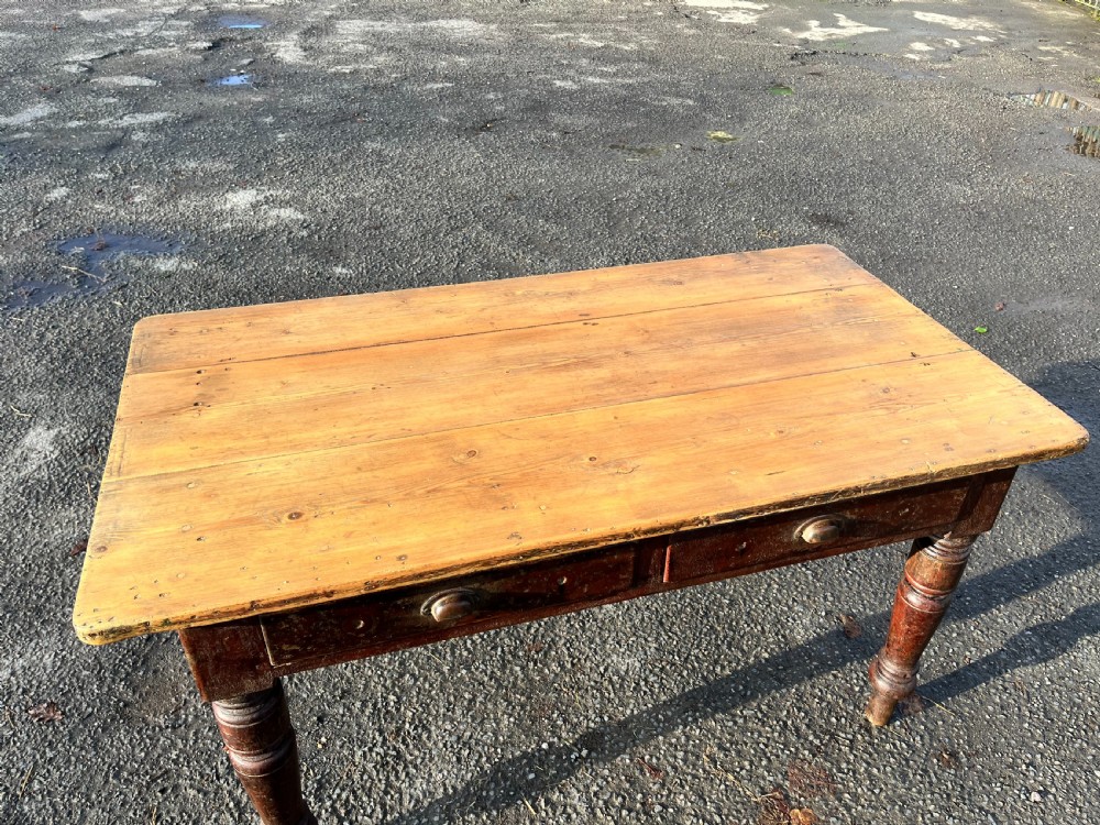 Victorian Pine Farmhouse Kitchen Table View VII