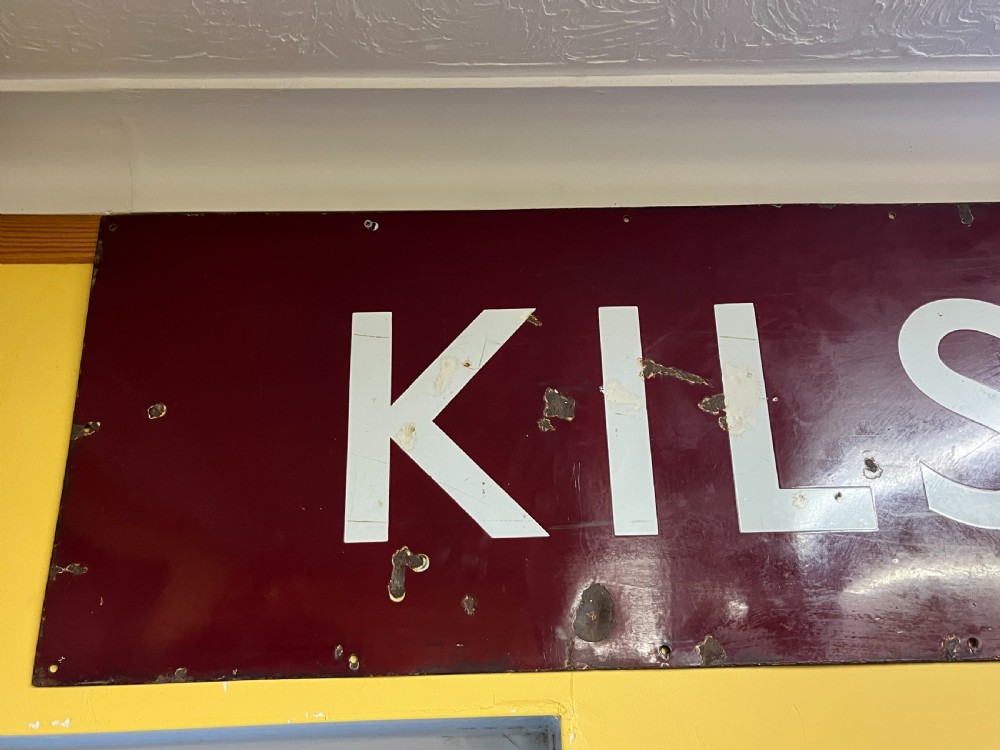 Early 20th Century Railway Station Sign Kilsby & Crick View V