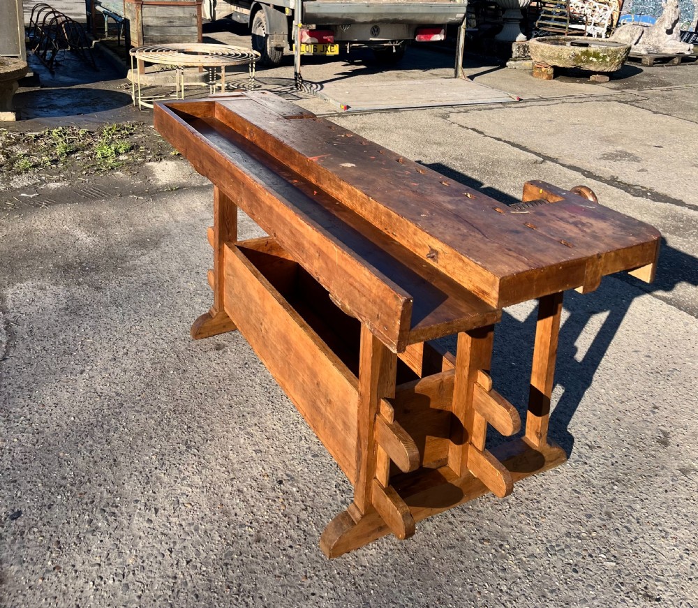circa 1900 Workbench with 2 Vice  View V