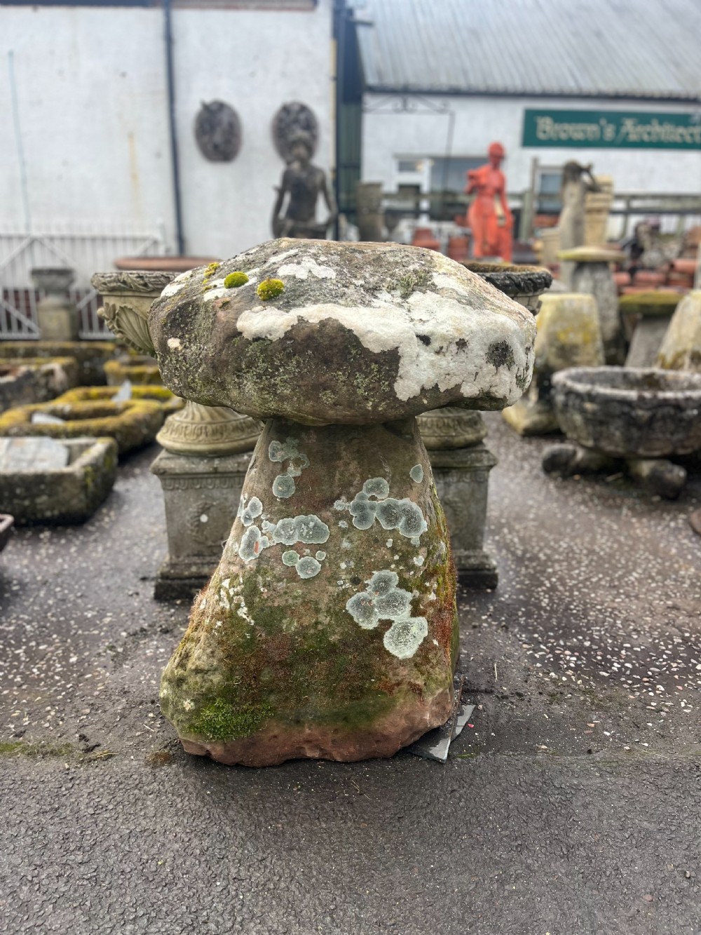 Large 19th Century Cotswold Stone Staddle Stone