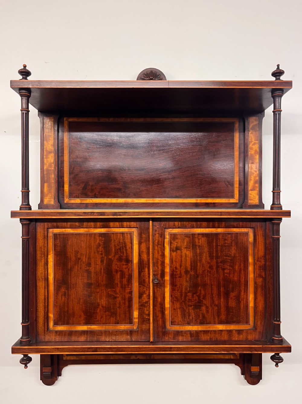 Early 19th Century (1820-1830) Mahogany Hanging Cabinet with Satinwood & Ebony Inlay 
