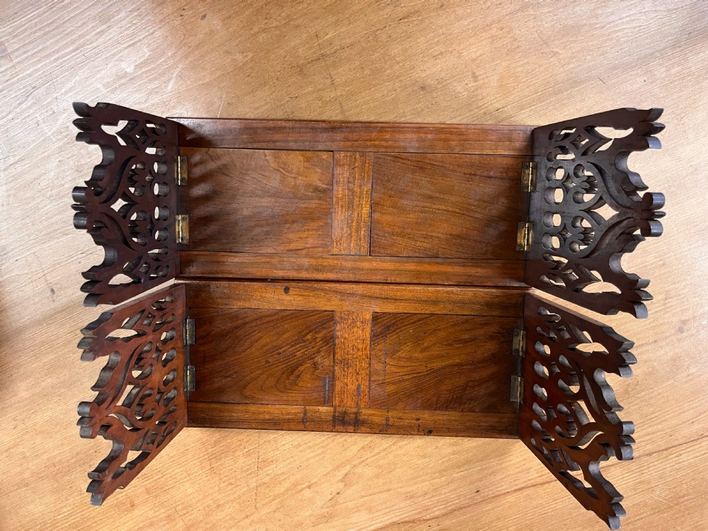 A Pair of Victorian Gothic Mahogany Sliding Bookends View V