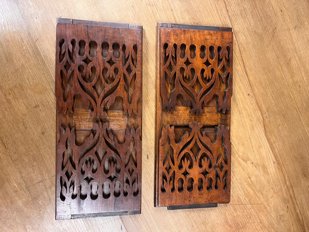 A Pair of Victorian Gothic Mahogany Sliding Bookends View VII