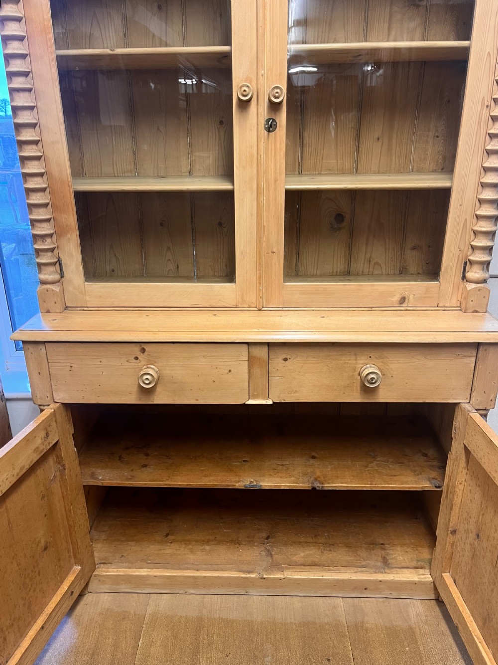Victorian Stripped Pine Glazed Top Dresser View XIX