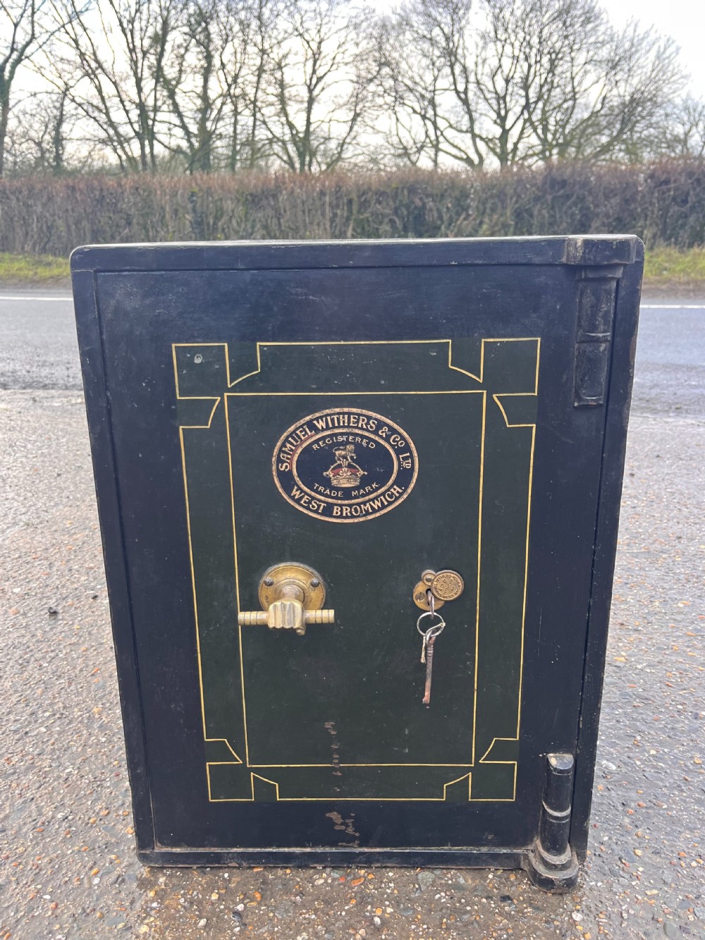 circa 1900 Safe by Samuel Withers and Co. in Original Paint