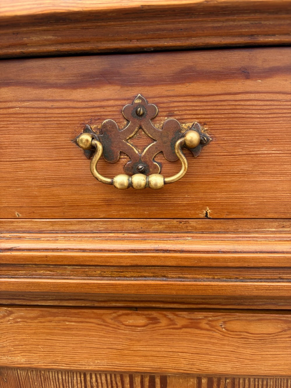 Early Victorian Pine Dresser Base with Paneled Sides View III