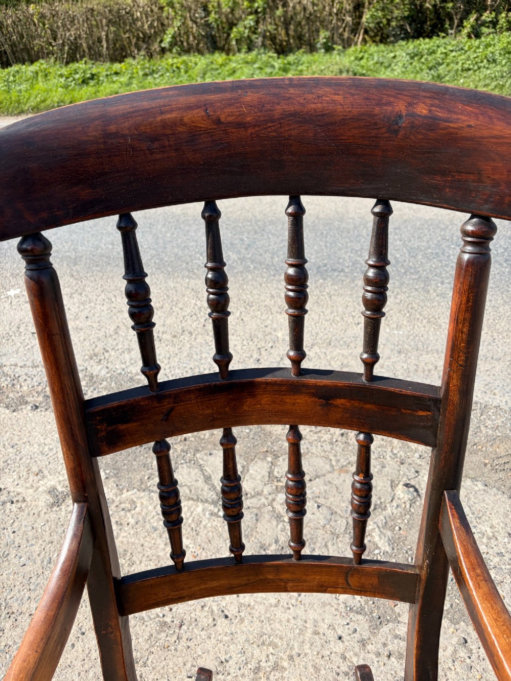 19th Century Rush Seated Rocker View VIII