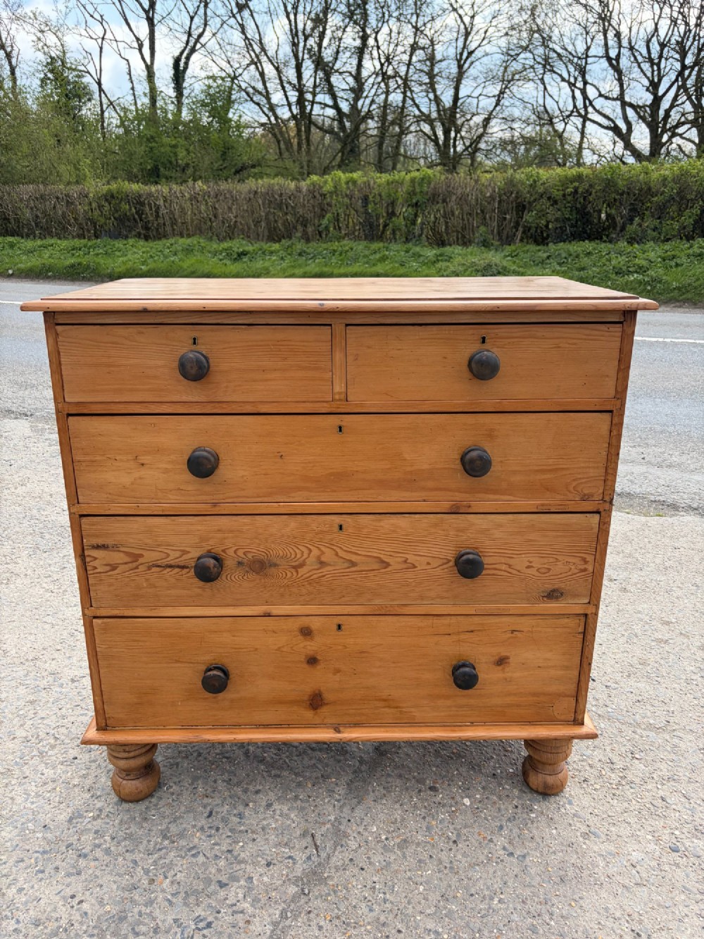 Victorian Pine 2 over 3 Chest of Drawers View VIII