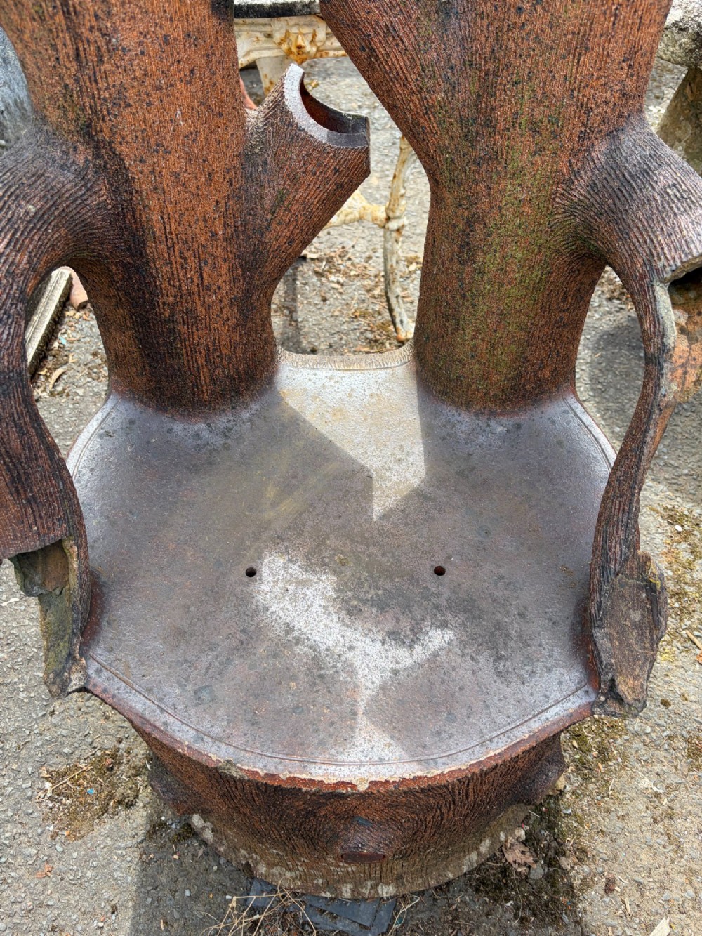 Victorian Faux Bois Garden Seat View VI