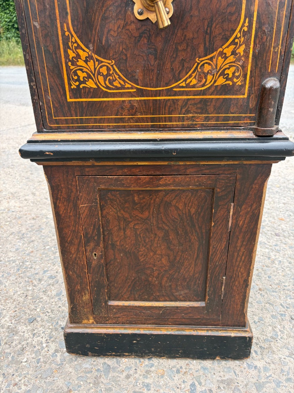 A Victorian Painted Safe by Hobbs and Co. on Original Base with Painted Interior View III