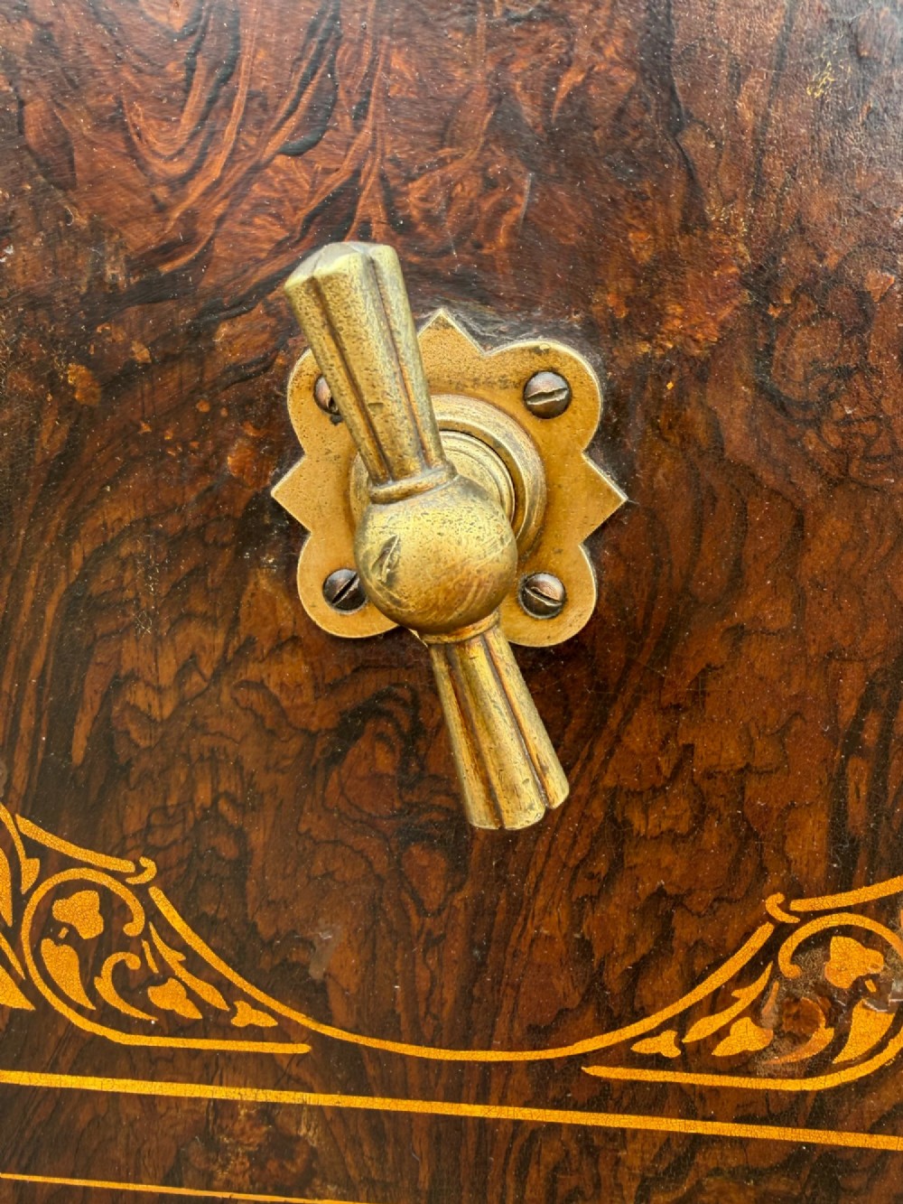 A Victorian Painted Safe by Hobbs and Co. on Original Base with Painted Interior View X