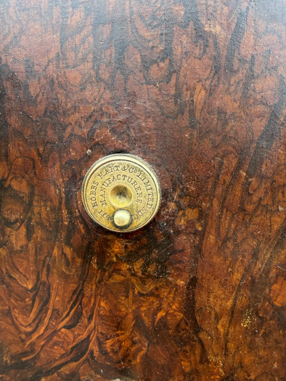 A Victorian Painted Safe by Hobbs and Co. on Original Base with Painted Interior View XV