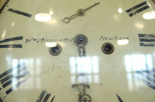A WALNUT LONG CASE CLOCK BY WILLIAM ALEXANDER OF HEXHAM - ADDITIONAL PHOTO 1