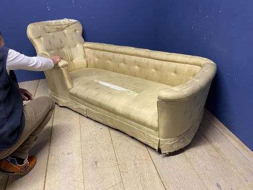 VERY UNUSUAL VICTORIAN ' BATH TUB' CHAISE LOUNGE - ADDITIONAL PHOTO 1
