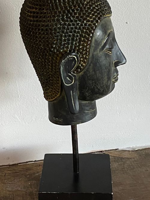 GILT LACQUERED BUDDHA BUST - ADDITIONAL PHOTO 4