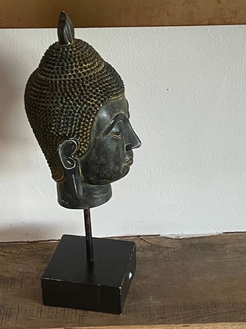 GILT LACQUERED BUDDHA BUST - ADDITIONAL PHOTO 5
