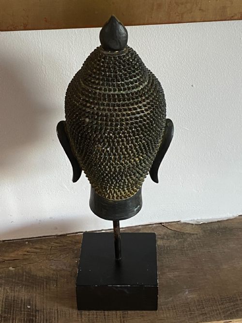 GILT LACQUERED BUDDHA BUST - ADDITIONAL PHOTO 3