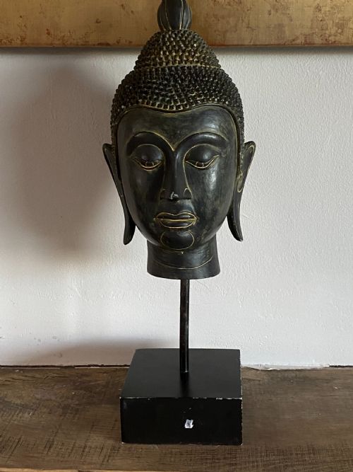 GILT LACQUERED BUDDHA BUST - ADDITIONAL PHOTO 10
