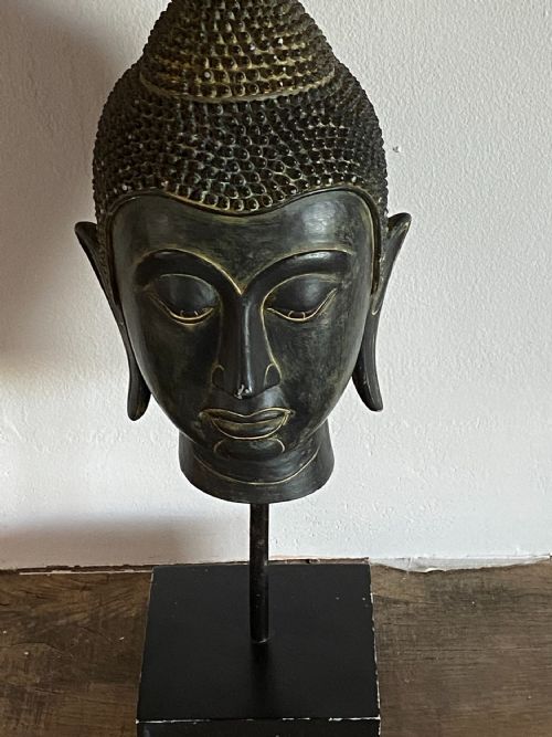 GILT LACQUERED BUDDHA BUST - ADDITIONAL PHOTO 7