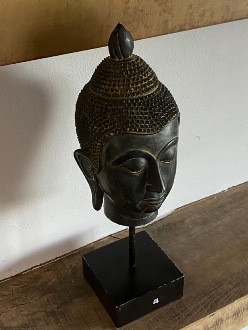 GILT LACQUERED BUDDHA BUST - ADDITIONAL PHOTO 9
