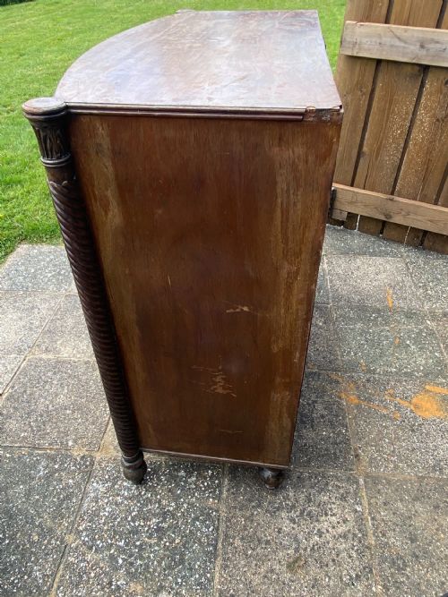 SUPER QUALITY LARGE REGENCY MAHOGANY CHEST OF DRAWERS OAK LINED - ADDITIONAL PHOTO 4