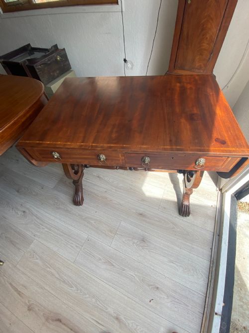 SMALL USABLE REGENCY MAHOGANY SOFA TABLE CIRCA 18001820 - ADDITIONAL PHOTO 1