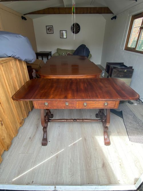 SMALL USABLE REGENCY MAHOGANY SOFA TABLE CIRCA 18001820 - ADDITIONAL PHOTO 8