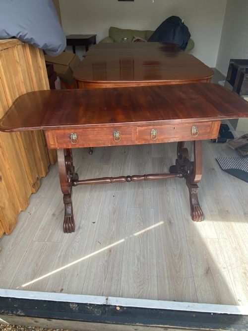 SMALL USABLE REGENCY MAHOGANY SOFA TABLE CIRCA 18001820 - ADDITIONAL PHOTO 11