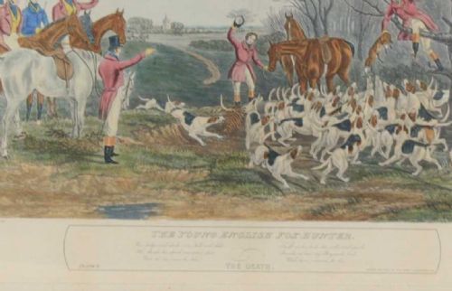 SET OF 4 COLOURED ENGRAVINGS BY CHARLES HUNT 1803 1877 AFTER FRANCIS CALCROFT TURNER 17821846 THE YOUNG ENGLISH FOX HUNTER - ADDITIONAL PHOTO 2