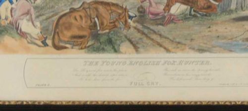 SET OF 4 COLOURED ENGRAVINGS BY CHARLES HUNT 1803 1877 AFTER FRANCIS CALCROFT TURNER 17821846 THE YOUNG ENGLISH FOX HUNTER - ADDITIONAL PHOTO 3