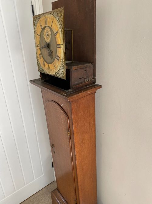 GEORGE II 30 HOUR OAK LONGCASE CLOCK BY JAMES SMYTH - ADDITIONAL PHOTO 7