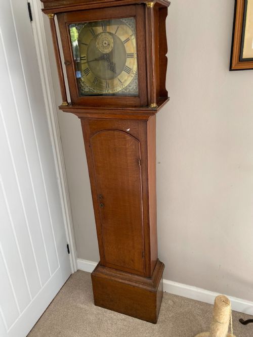 GEORGE II 30 HOUR OAK LONGCASE CLOCK BY JAMES SMYTH - ADDITIONAL PHOTO 9