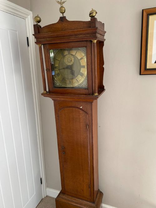 GEORGE II 30 HOUR OAK LONGCASE CLOCK BY JAMES SMYTH - ADDITIONAL PHOTO 8