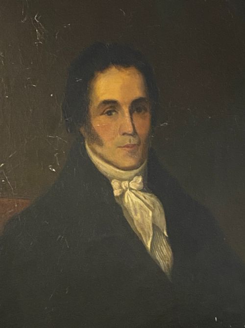 LARGE EARLY 19TH CENTURY PORTRAIT OF A GENTLEMAN ENGLISH SCHOOL OIL ON CANVAS - ADDITIONAL PHOTO 3