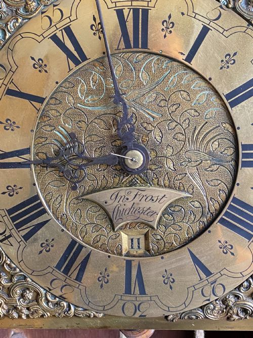 GEORGE II OAK LONGCASE CLOCK BY JOHN FROST CHICHESTER CIRC 1740 - ADDITIONAL PHOTO 2
