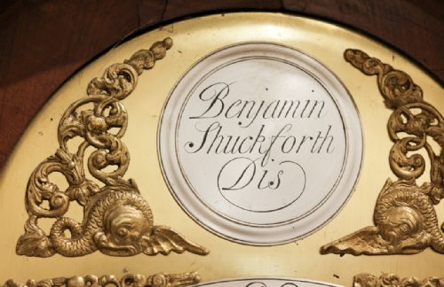 GEORGE II WALNUT LONGCASE CLOCK BY BENJAMIN SHUCKFORTH C 1730 LONG CASE - ADDITIONAL PHOTO 5