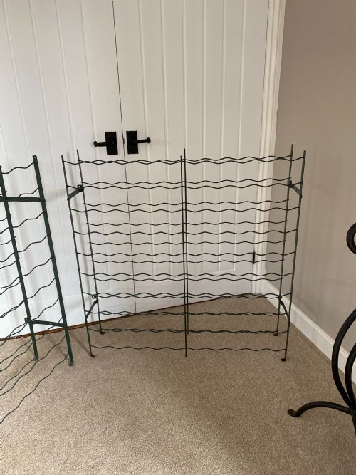 10X FRENCH METAL WINE RACKS 120 BOTTLE CAPACITY