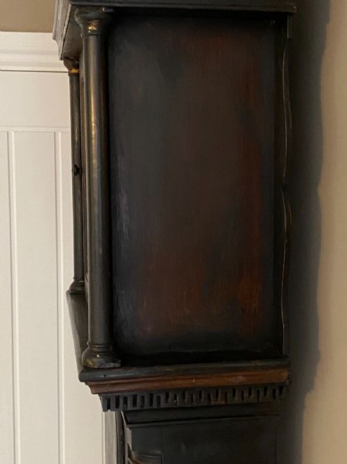 AN 18TH CENTURY OAK THIRTYHOUR MOON PHASE LONGCASE CLOCK BY RICHARD MIDGLEY - ADDITIONAL PHOTO 11