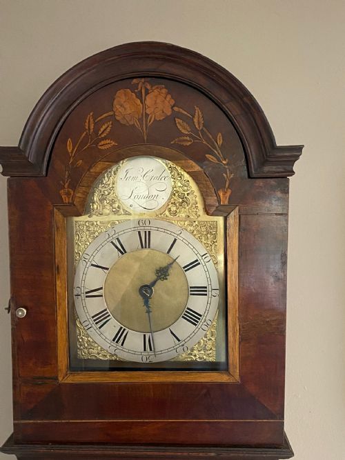 EARLY 18TH CENTURY MAHOGANY WALNUT INLAID LONGCASE CLOCK - ADDITIONAL PHOTO 1