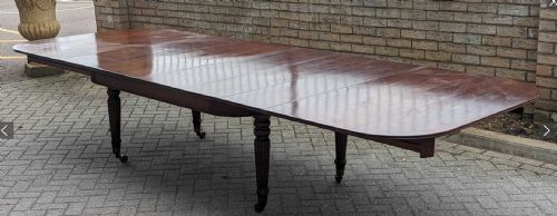 QUALITY REGENCY MAHOGANY EXTENDING DINING TABLE IN THE MANNER OF GILLOWS - ADDITIONAL PHOTO 2