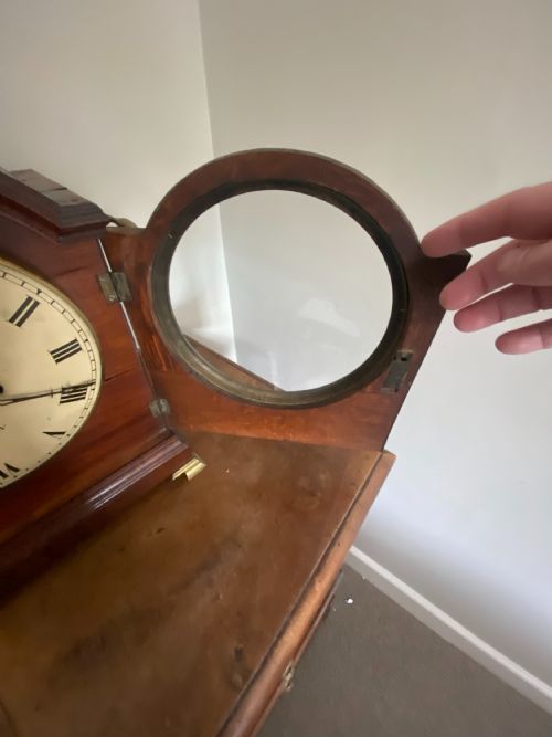 REGENCY MAHOGANY AND BRASS MOUNTED BRACKET CLOCK - ADDITIONAL PHOTO 12