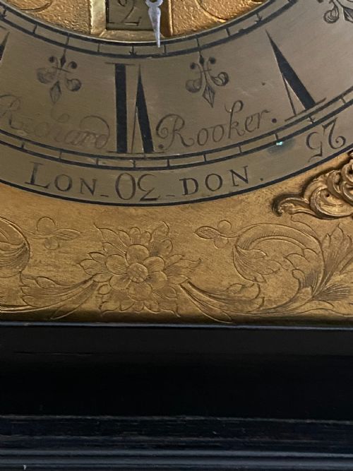 A VERY FINE EARLY 18TH C RICHARD ROOKER EBONISED DOUBLE FUSEE BRACKET CLOCK AND BRACKET - ADDITIONAL PHOTO 6