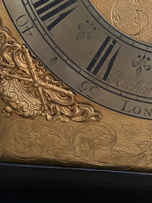 A VERY FINE EARLY 18TH C RICHARD ROOKER EBONISED DOUBLE FUSEE BRACKET CLOCK AND BRACKET - ADDITIONAL PHOTO 5