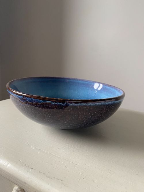 studio ceramic bowl unsigned - CATEGORY: ANTIQUE CERAMICS - DATED 1960