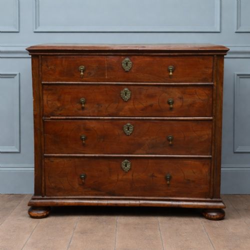 FINE PERIOD WILLIAM MARY INLAID WALNUT CHEST OF DRAWERS CIRCA 1690
