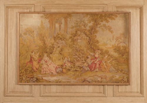 200X128 CM LARGE 18TH CENTURY FRAMED FRENCH WOVEN TAPESTRY PANEL
