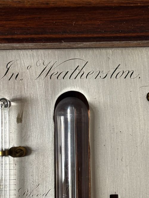 GEORGE III MAHOGANY STICK BAROMETER - ADDITIONAL PHOTO 5