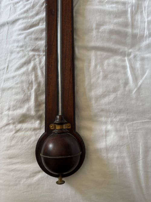 GEORGIAN STICK BAROMETER BY THE ESTEEMED GEORGE ADAMS LONDON C1790 - ADDITIONAL PHOTO 1