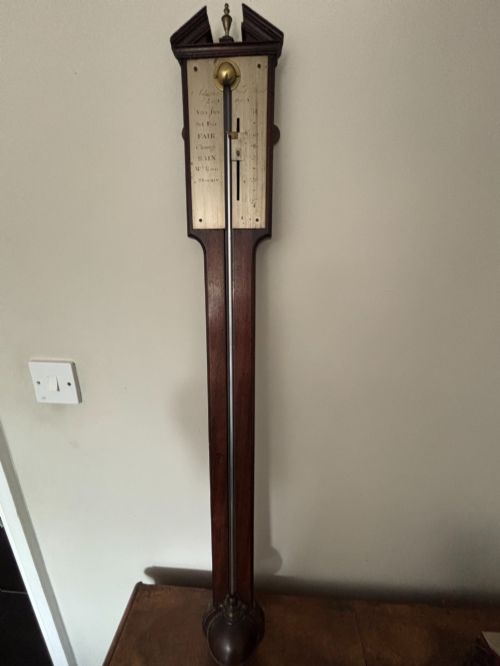 GEORGIAN STICK BAROMETER BY THE ESTEEMED GEORGE ADAMS LONDON C1790 - ADDITIONAL PHOTO 4