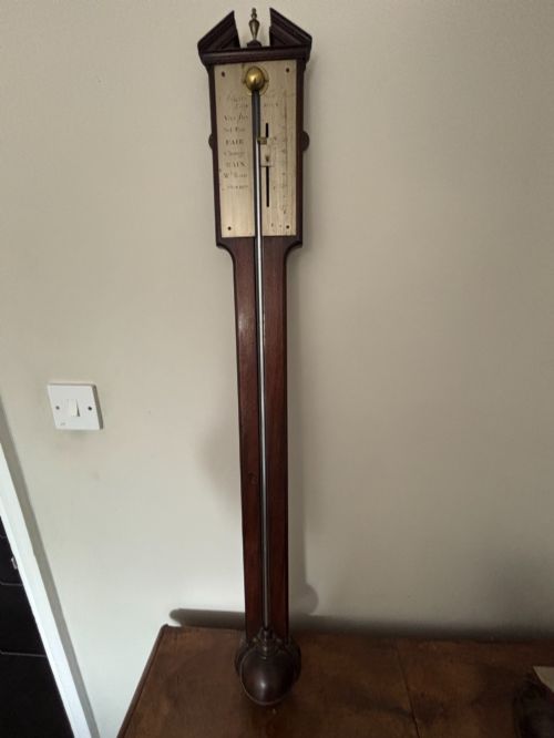 GEORGIAN STICK BAROMETER BY THE ESTEEMED GEORGE ADAMS LONDON C1790 - ADDITIONAL PHOTO 5